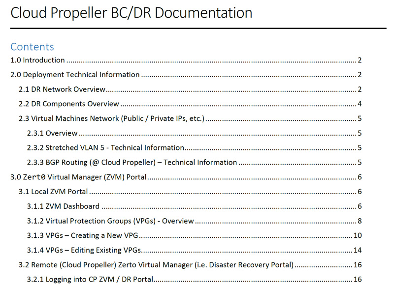 DR Documentation